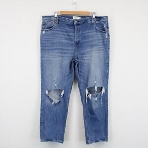 Abercrombie & Fitch The 90's Straight Ultra High Rise Jean Size 35 Short
